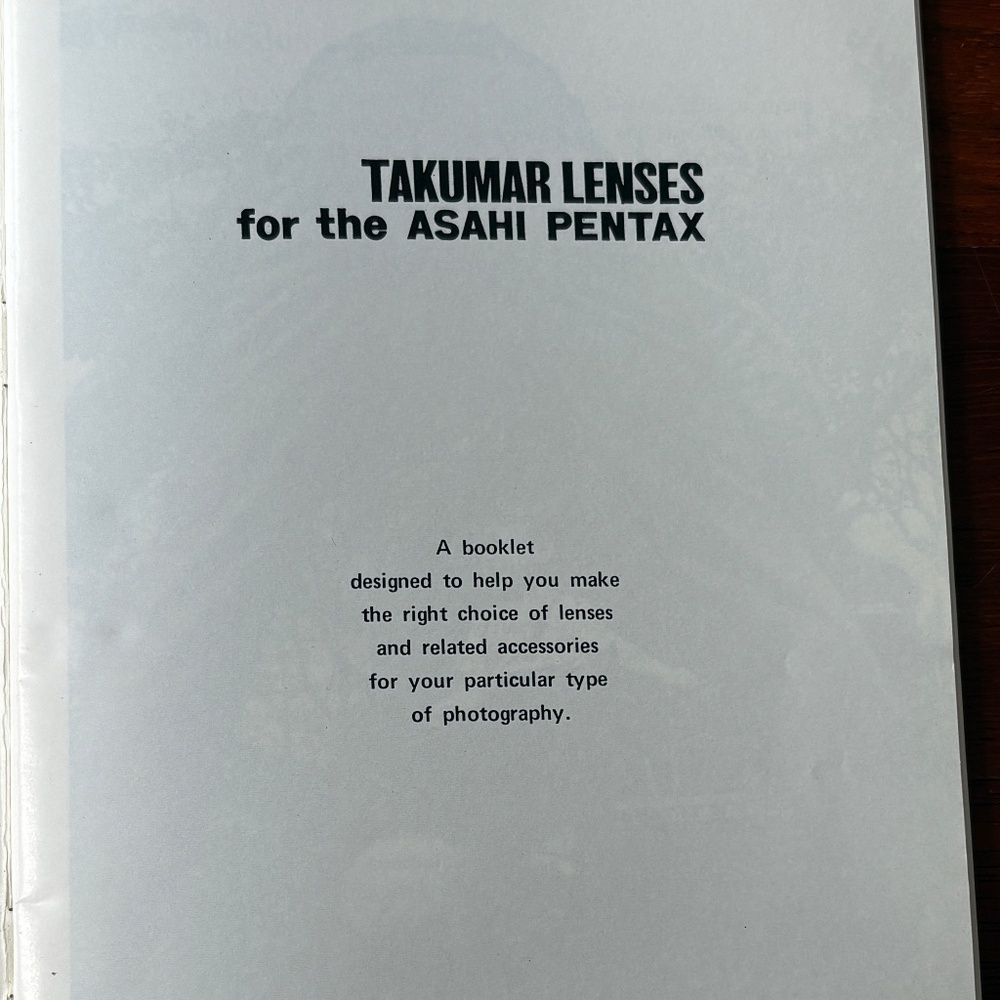 Vintage Asahi Pentax Takumar Lenses Booklet - Picture 2 of 8